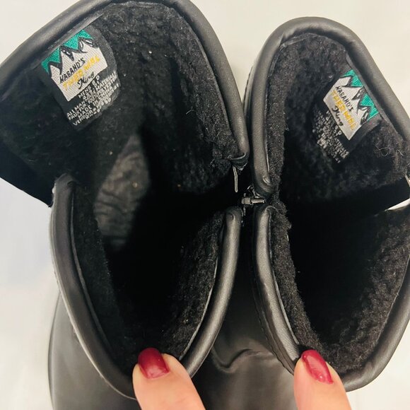 Thermal King-Haband's Men's Size 8D Faux Fur Insulated Boots-Black-Zip Each Side - Picture 15 of 16